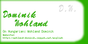 dominik wohland business card